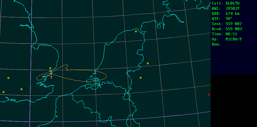 Polar map for 3,4 GHz