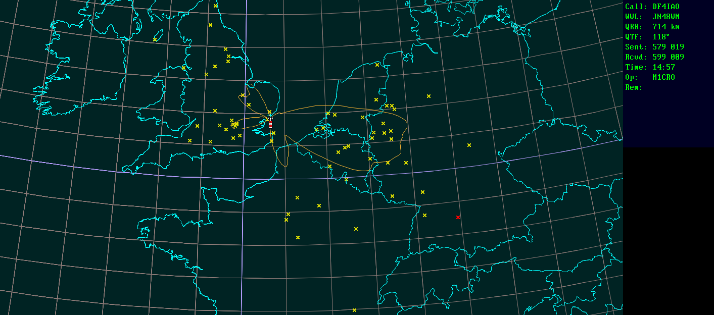 Polar map for 1,3 GHz