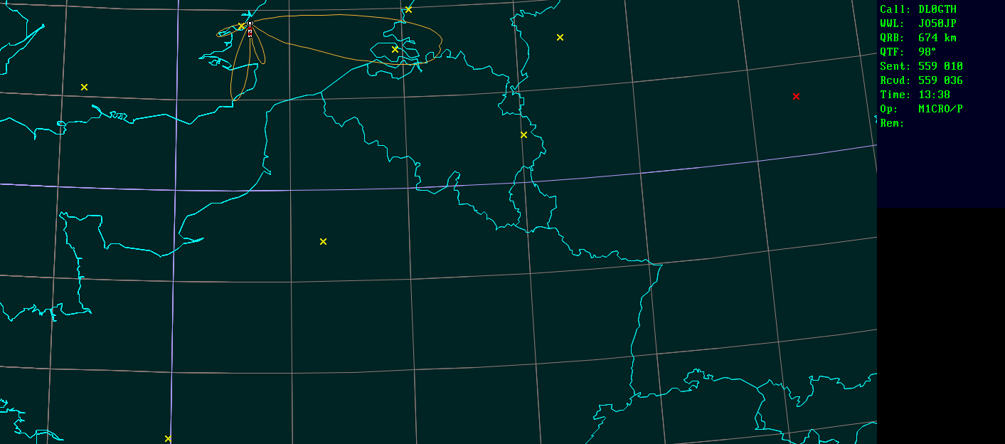 Polar map for 5,7 GHz