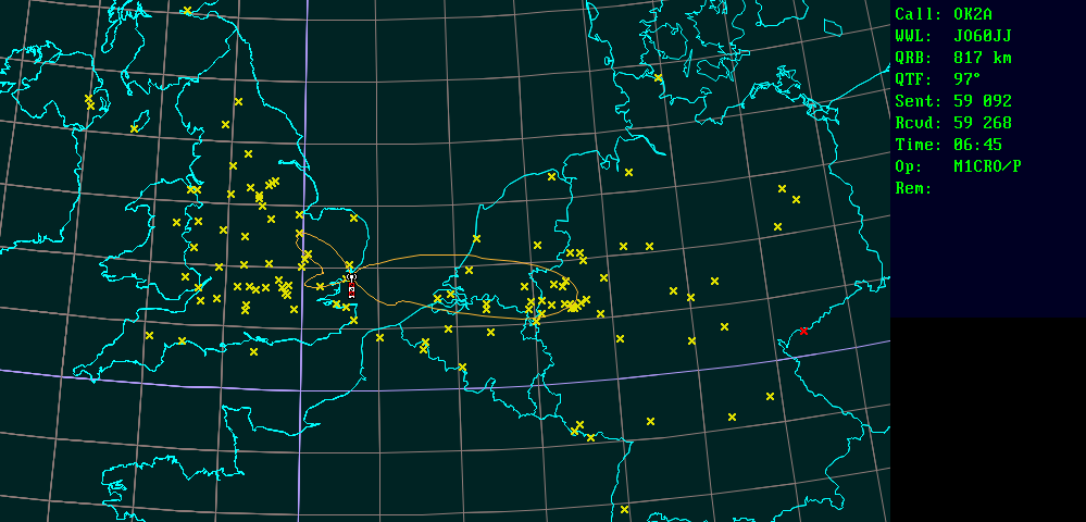 Polar map for 432 MHz