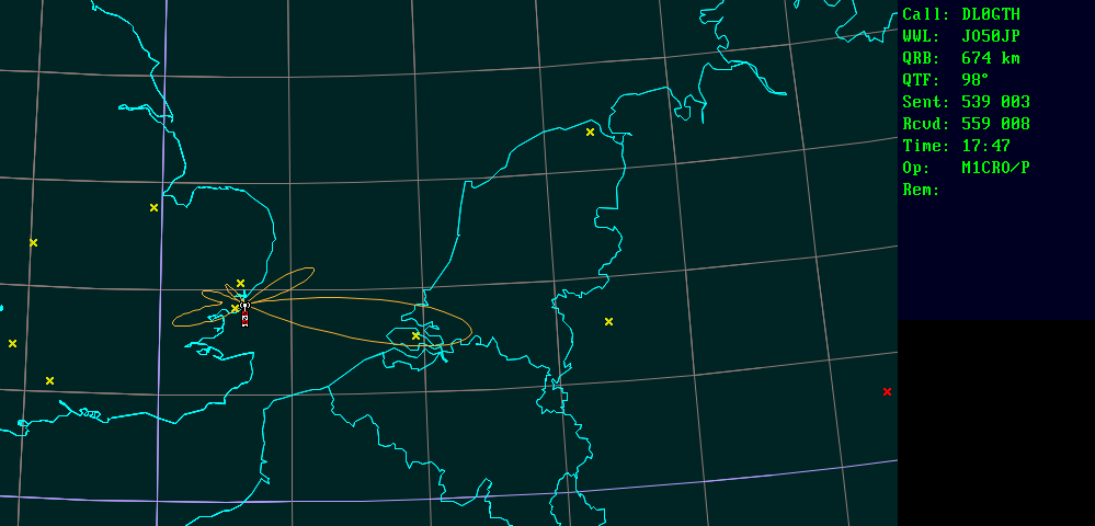 Polar map for 5,7 GHz