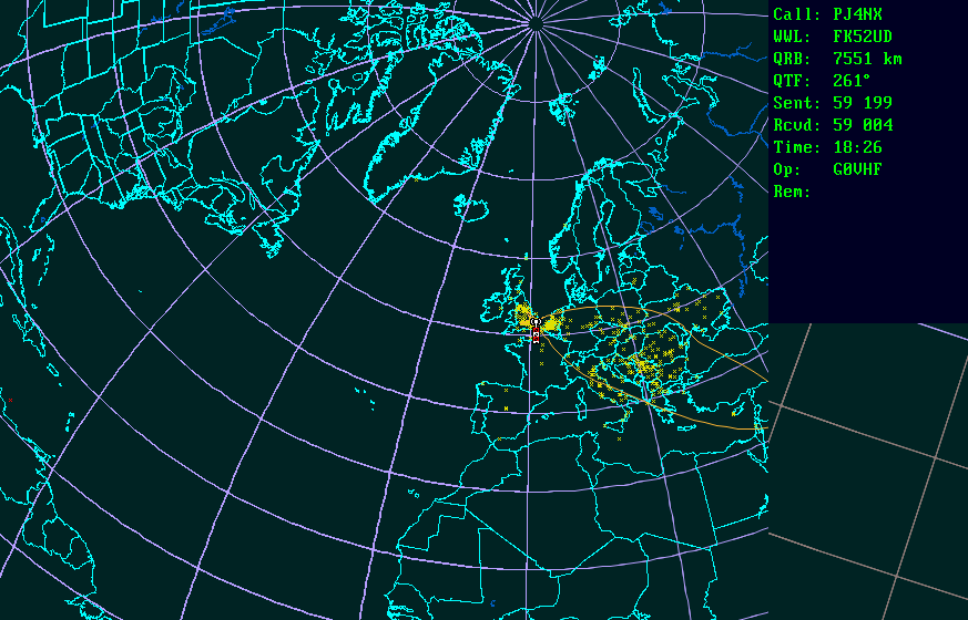 Polar map for 50 MHz