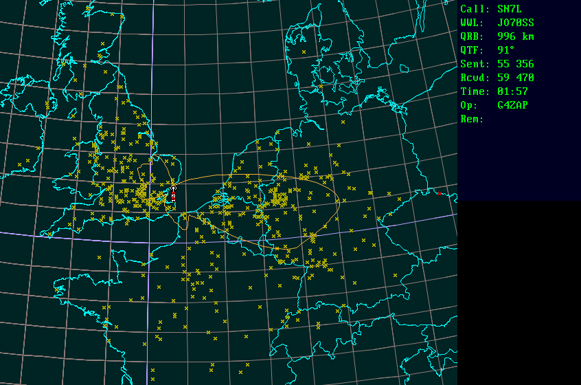 Polar map for 144 MHz