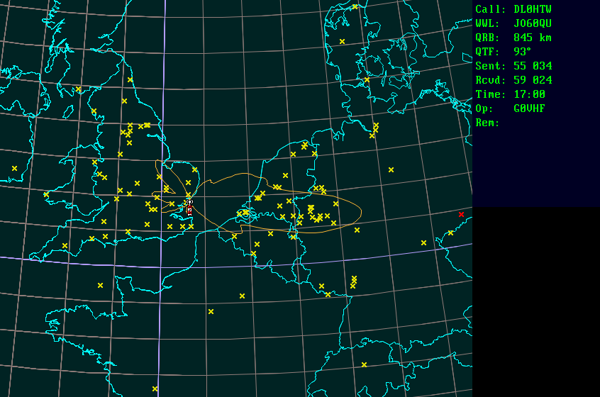 Polar map for 1,3 GHz