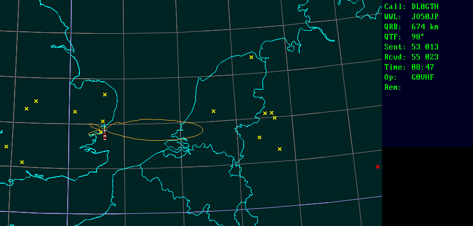 Polar map for 3,4 GHz