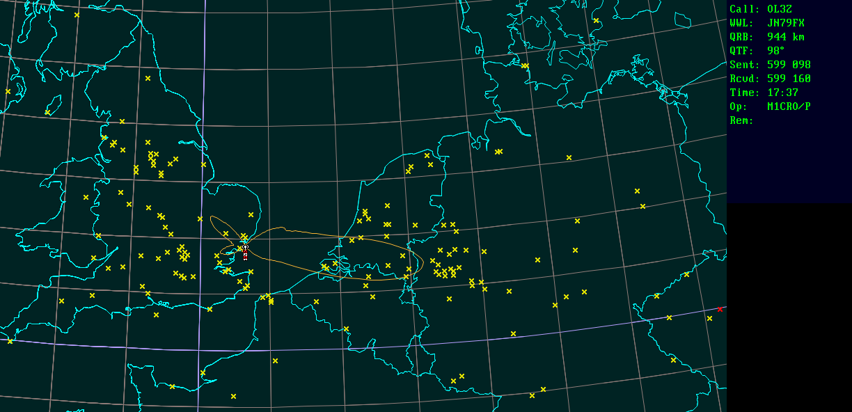 Polar map for 432 MHz