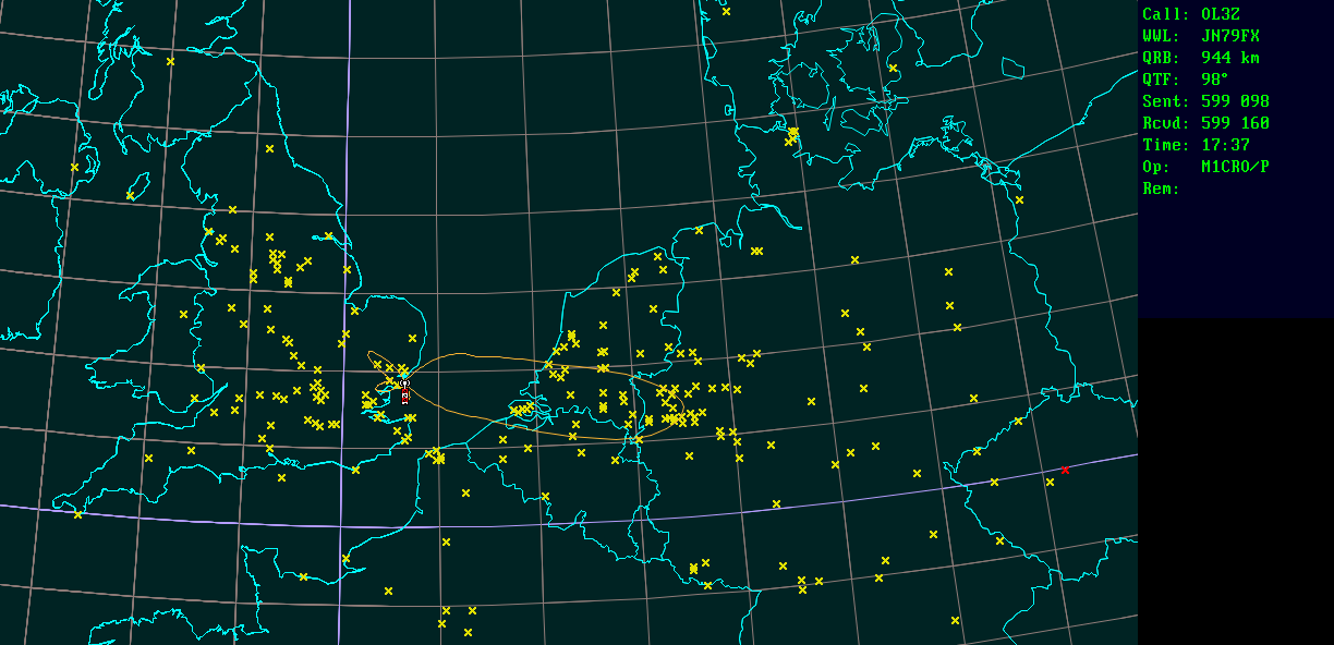 Polar map for 432 MHz