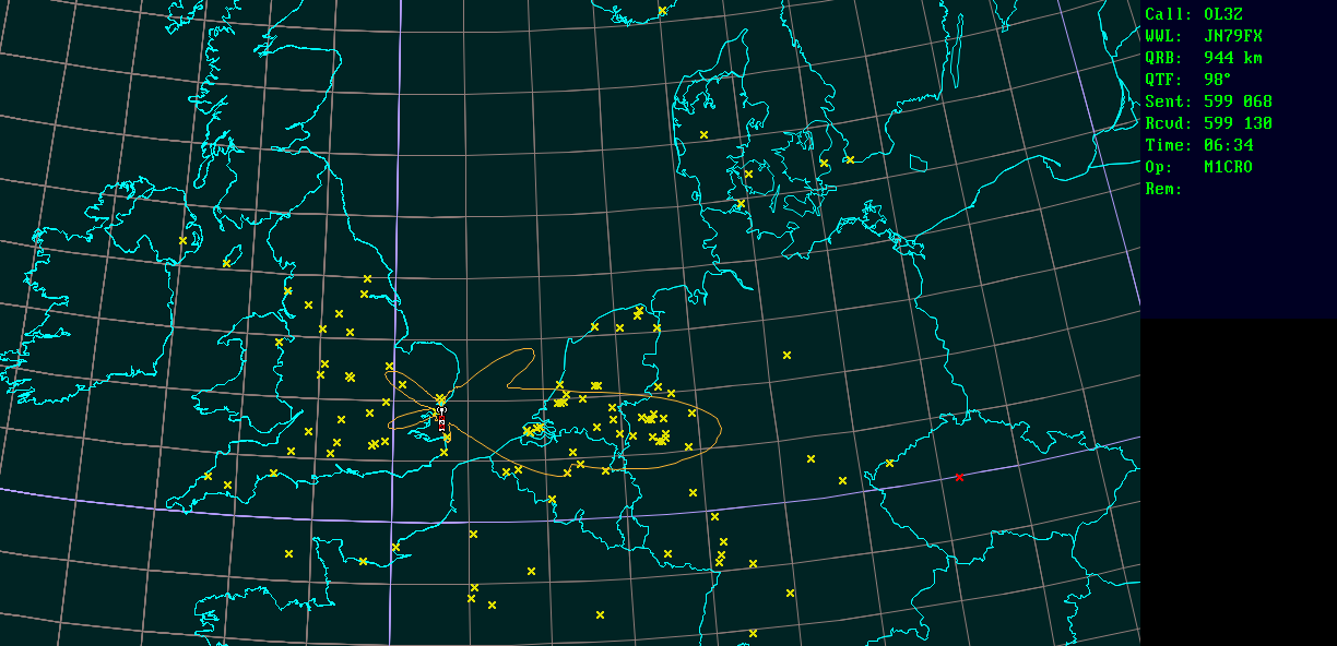 Polar map for 1,3 GHz