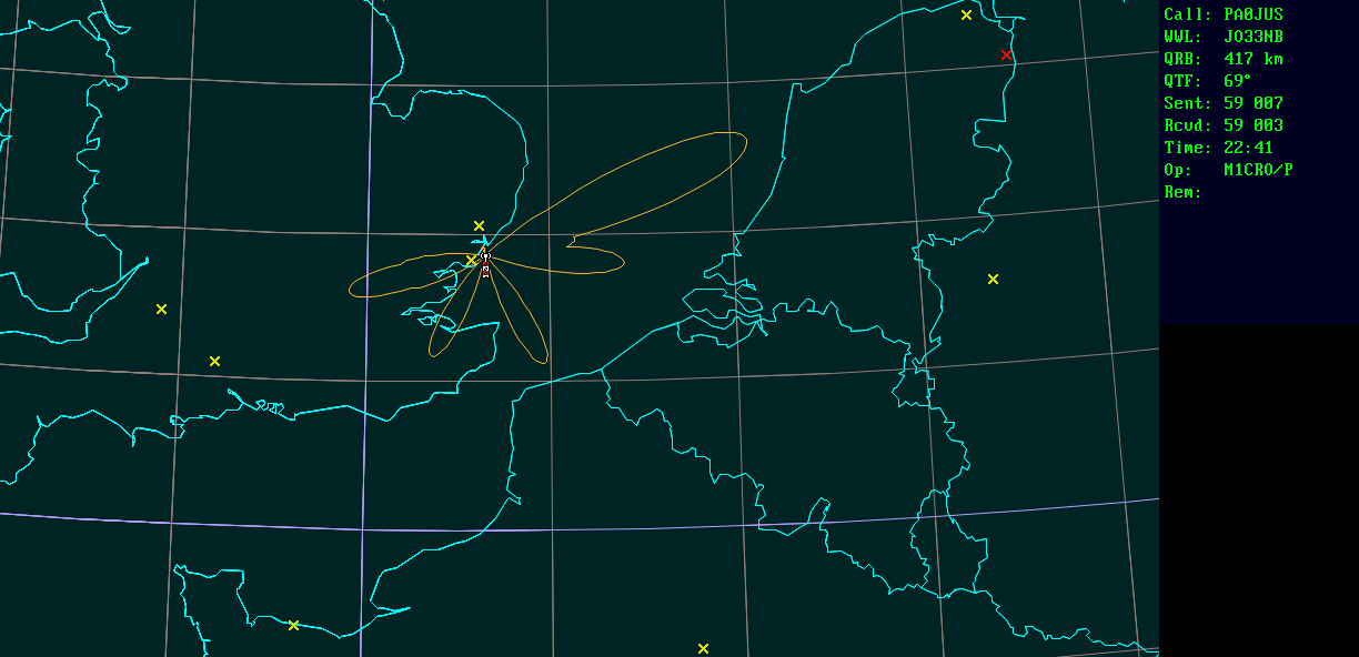 Polar map for 5,7 GHz