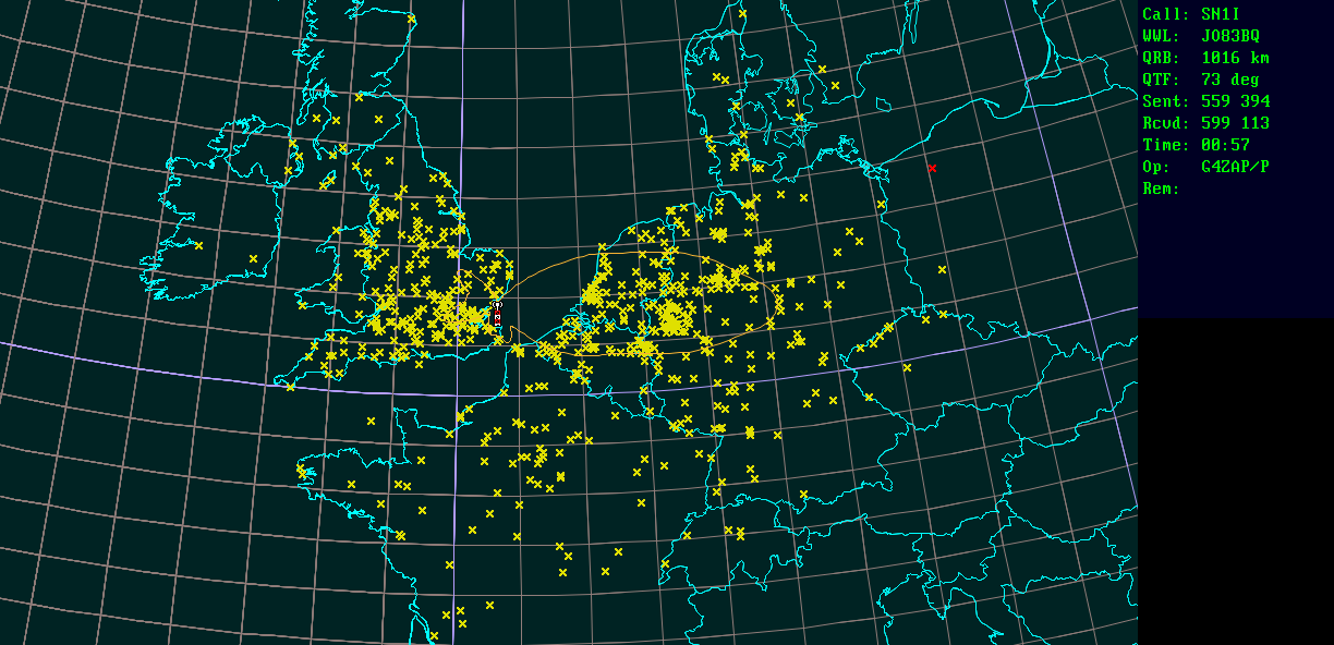 Polar map for 144 MHz