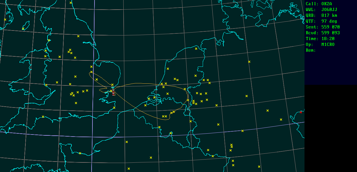 Polar map for 1,3 GHz