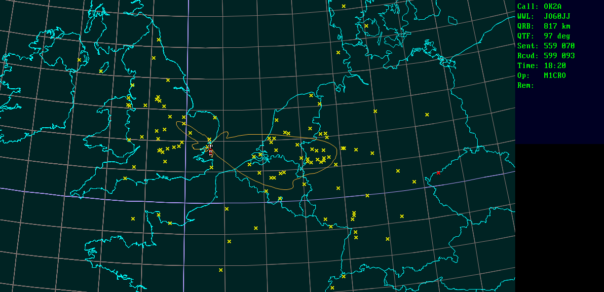 Polar map for 1,3 GHz