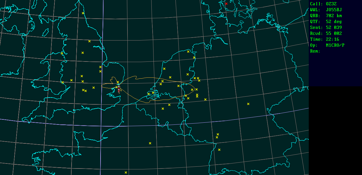 Polar map for 2,3 GHz