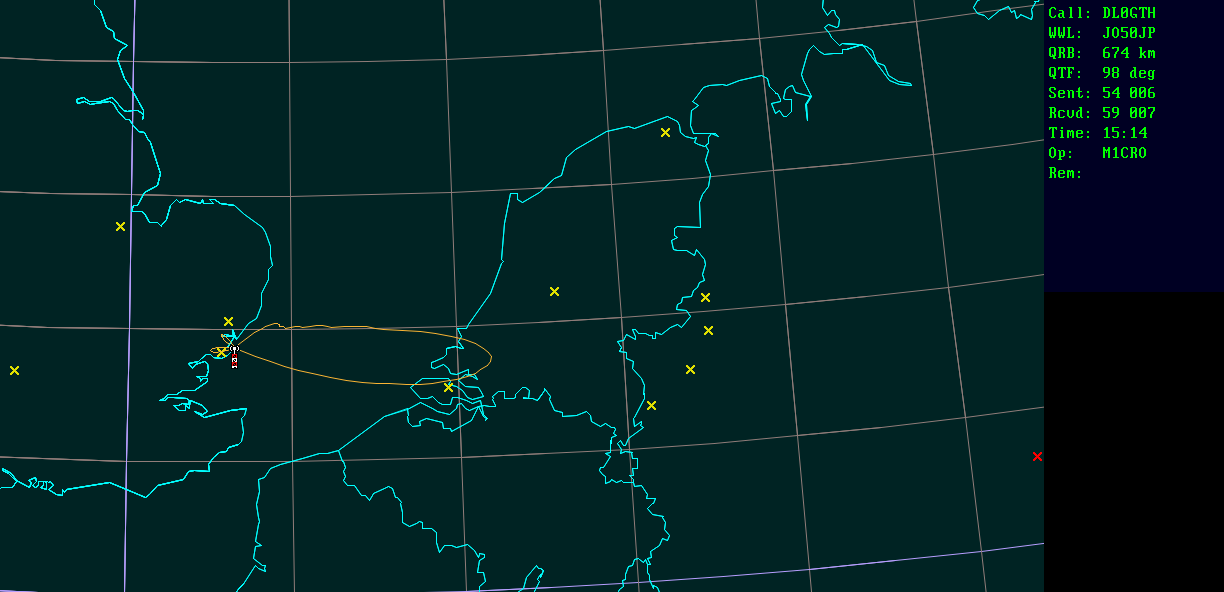 Polar map for 3,4 GHz