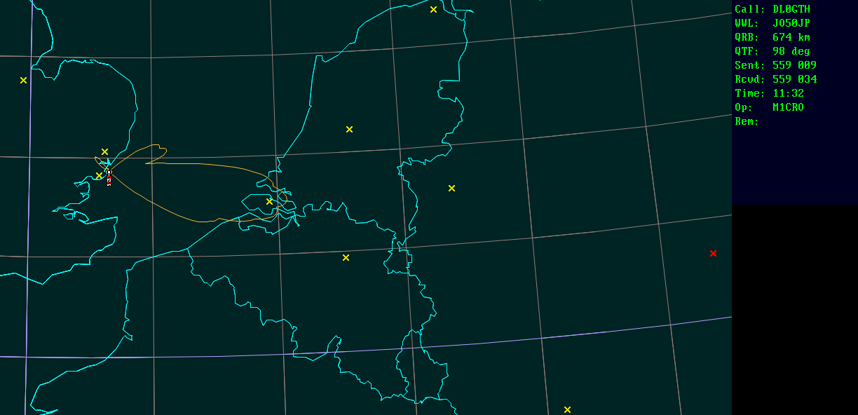 Polar map for 5,7 GHz