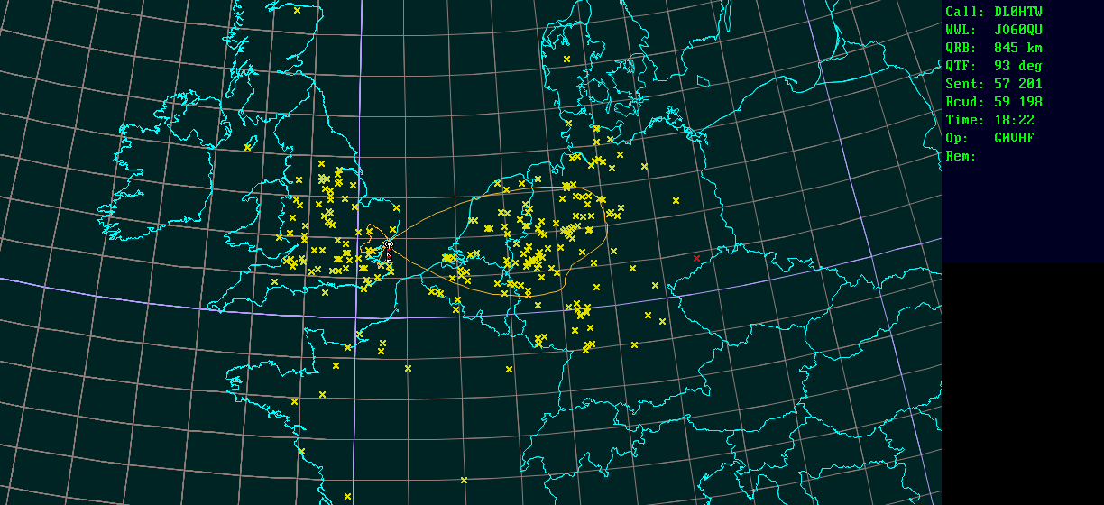 Polar map for 144 MHz