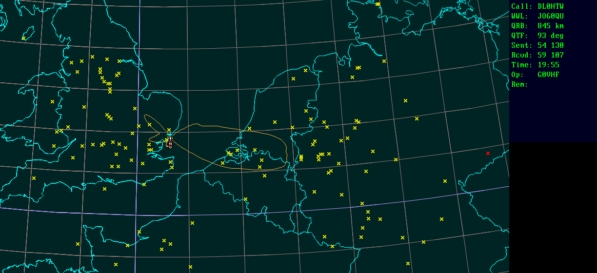 Polar map for 432 MHz