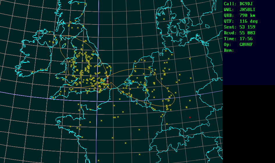 Polar map for 144 MHz