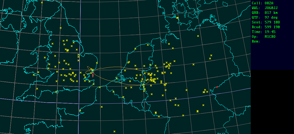 Polar map for 432 MHz