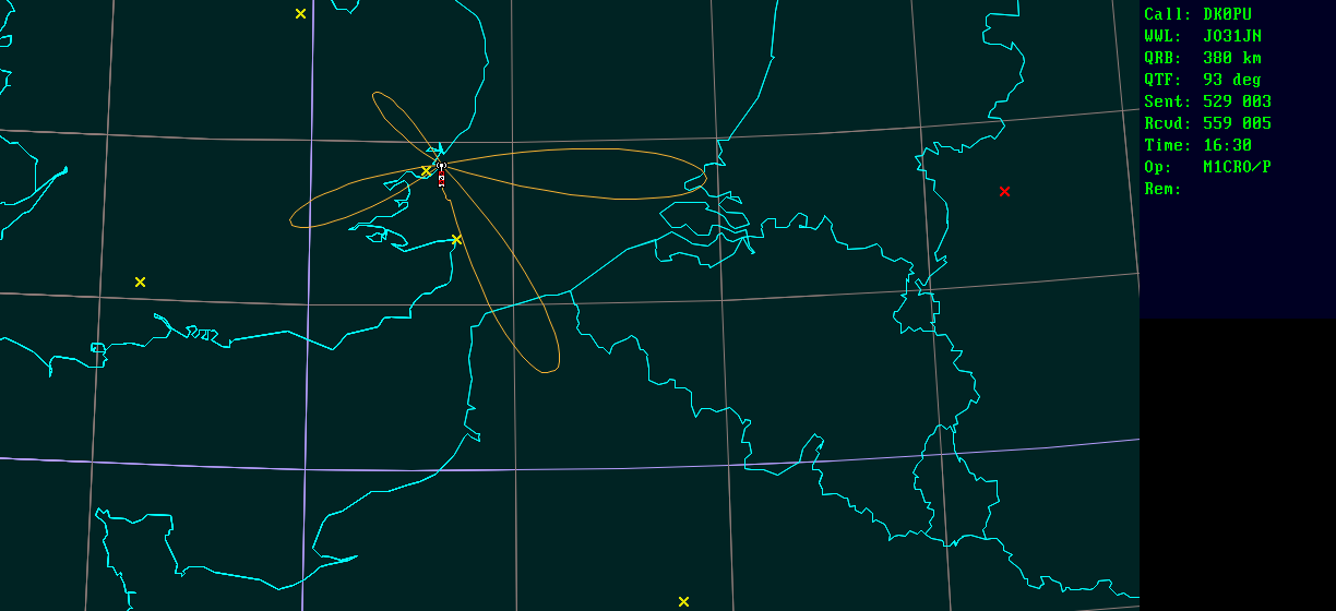 Polar map for 5,7 GHz