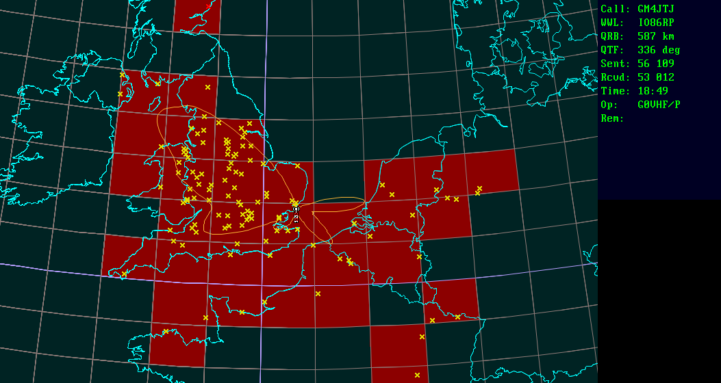 Polar map for 144 MHz