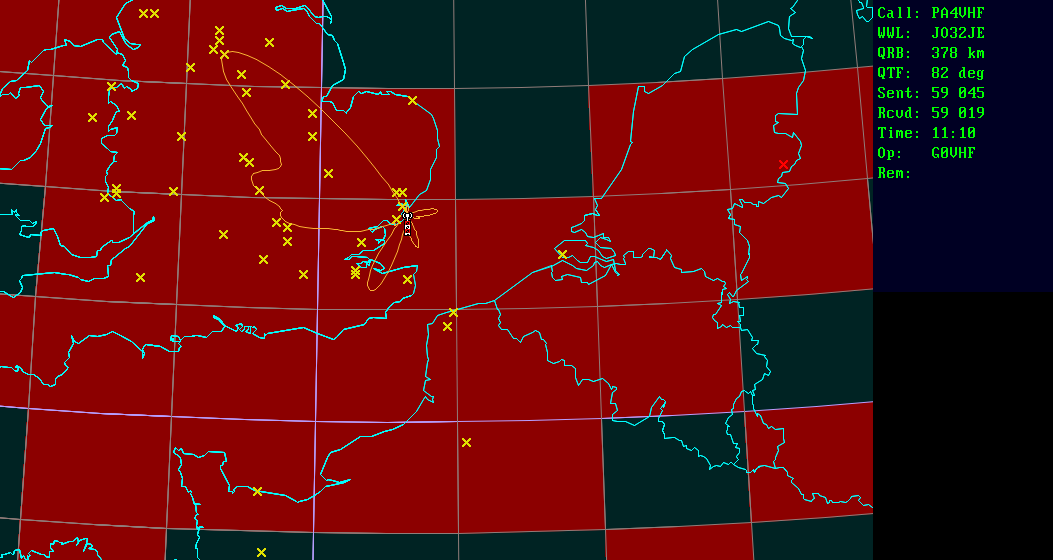 Polar map for 432 MHz