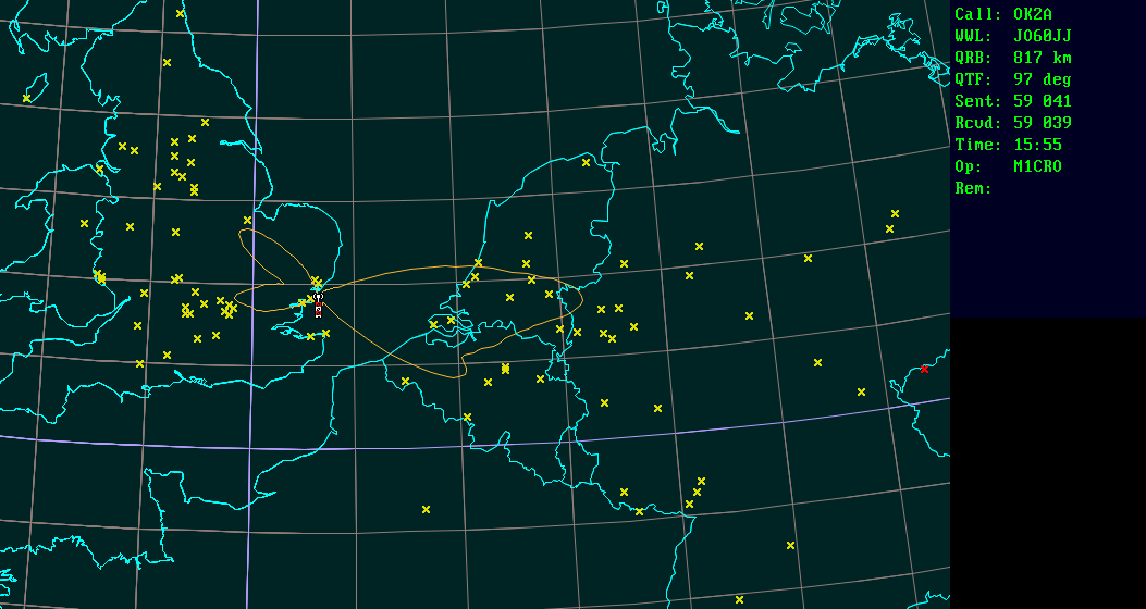 Polar map for 1,3 GHz