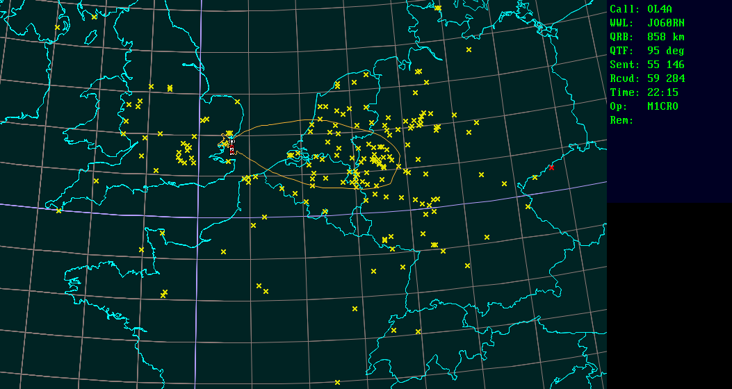 Polar map for 432 MHz