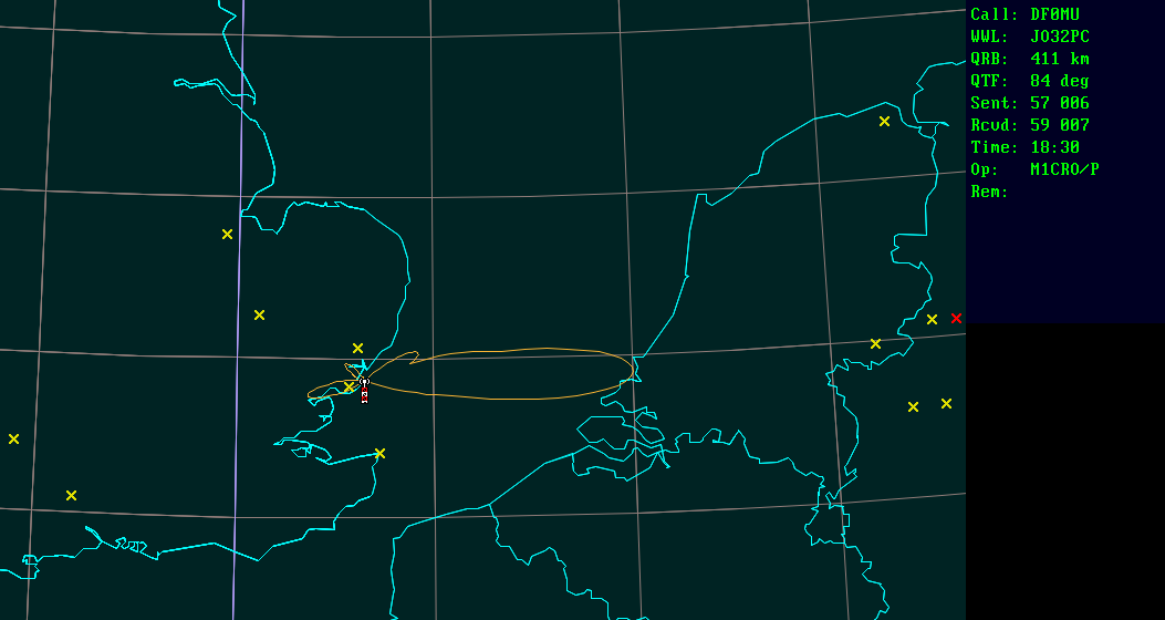 Polar map for 3,4 GHz